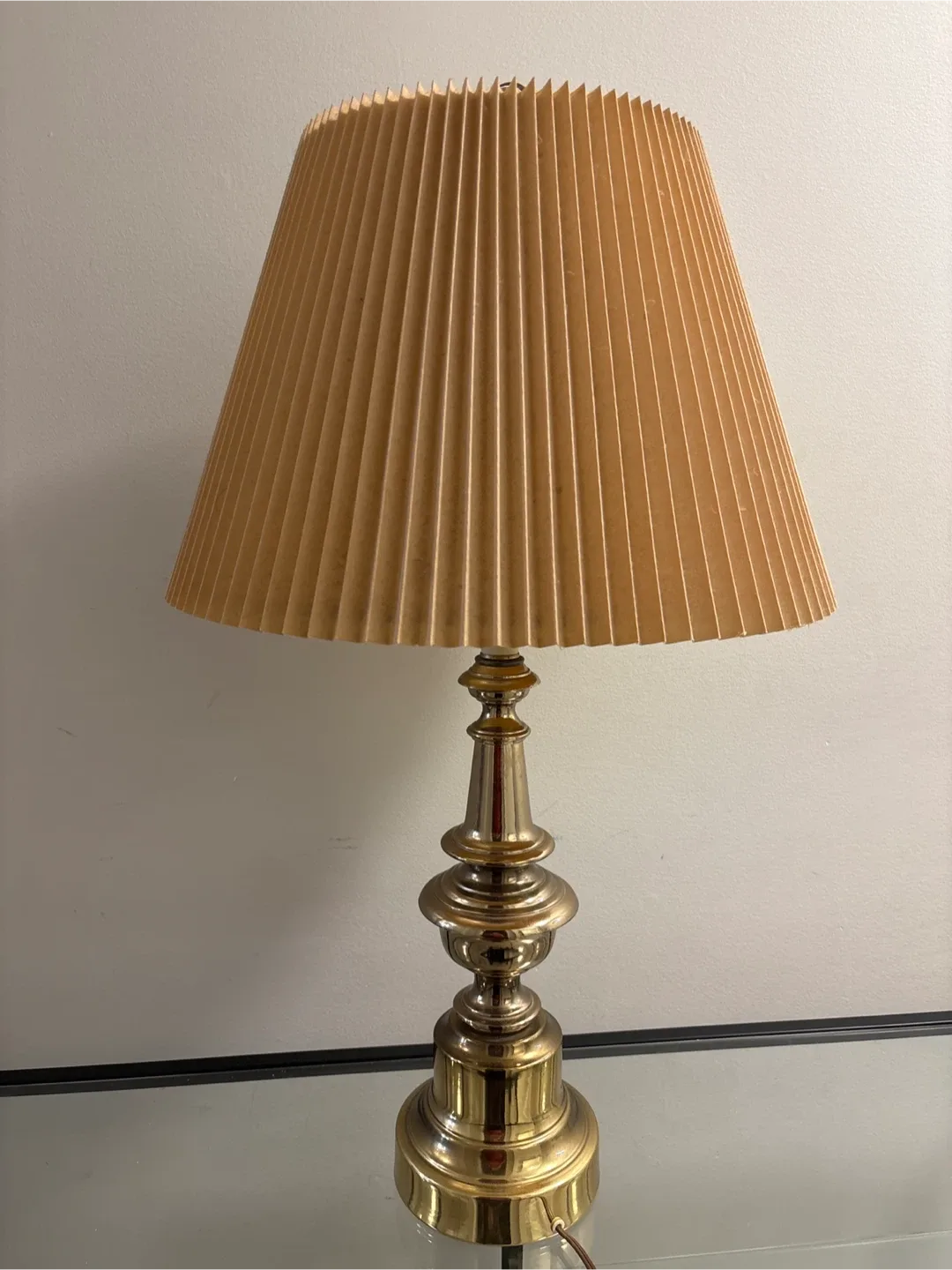 Vintage Solid Brass Table Lamp image indicator(6)