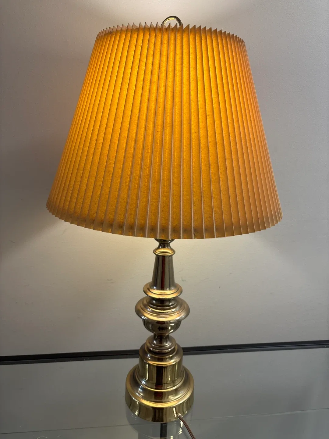 Vintage Solid Brass Table Lamp image indicator(7)