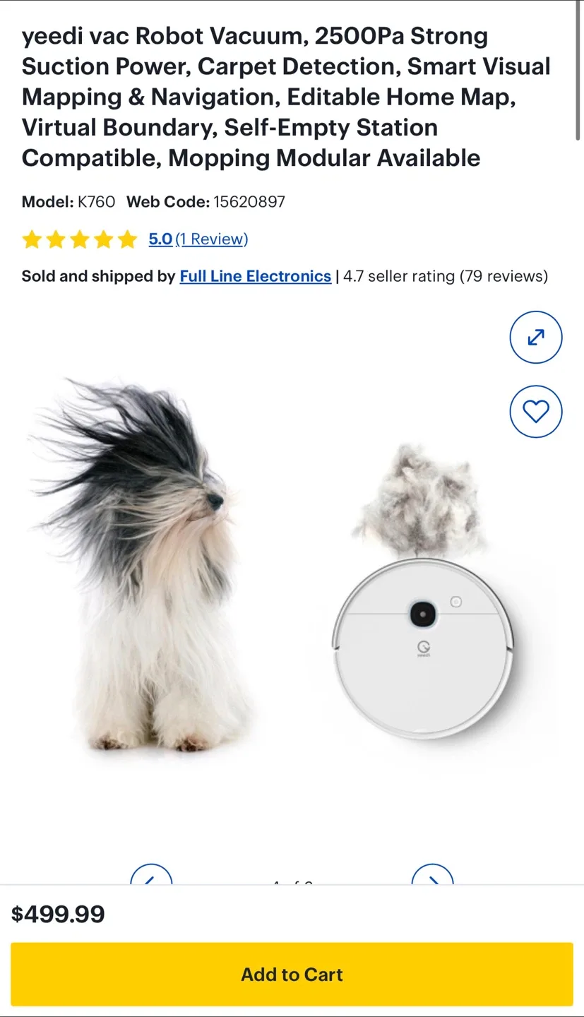 Yeedi K760 Robot Vacuum - image indicator(4)