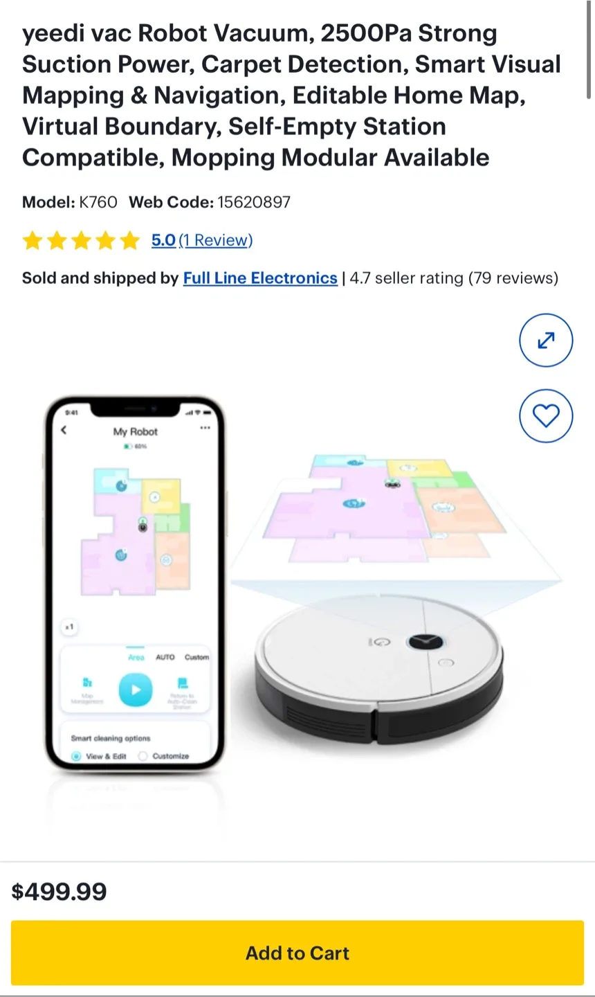 Yeedi K760 Robot Vacuum - image indicator(2)