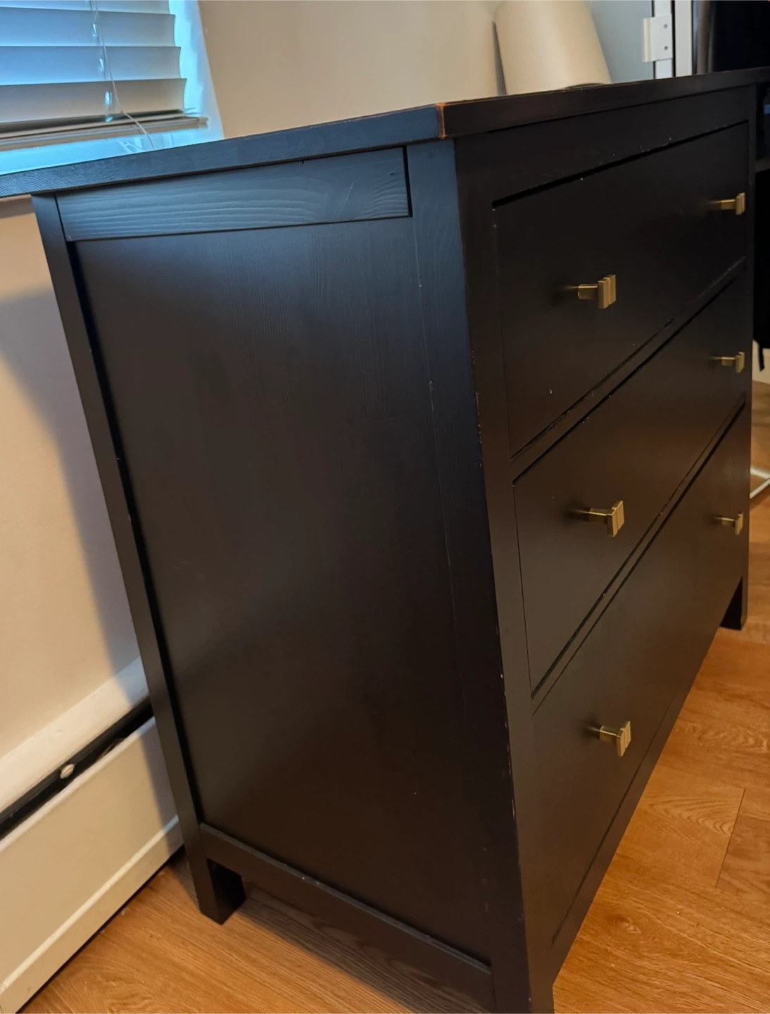 Black 3-Drawer Dresser - photo 2