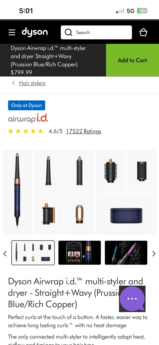 Dyson Airwrap i.d. Multi-Styler Prussian Blue/Copper image indicator(3)