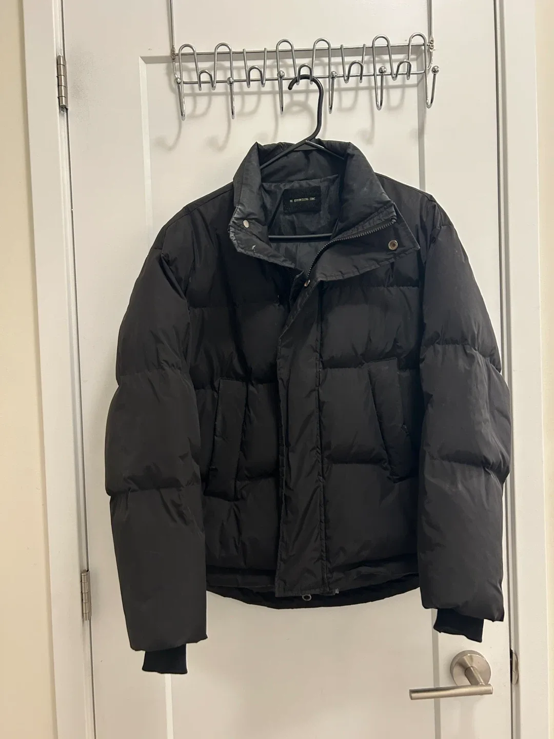 Chic Black Puffer Jacket - korean style thumbnail