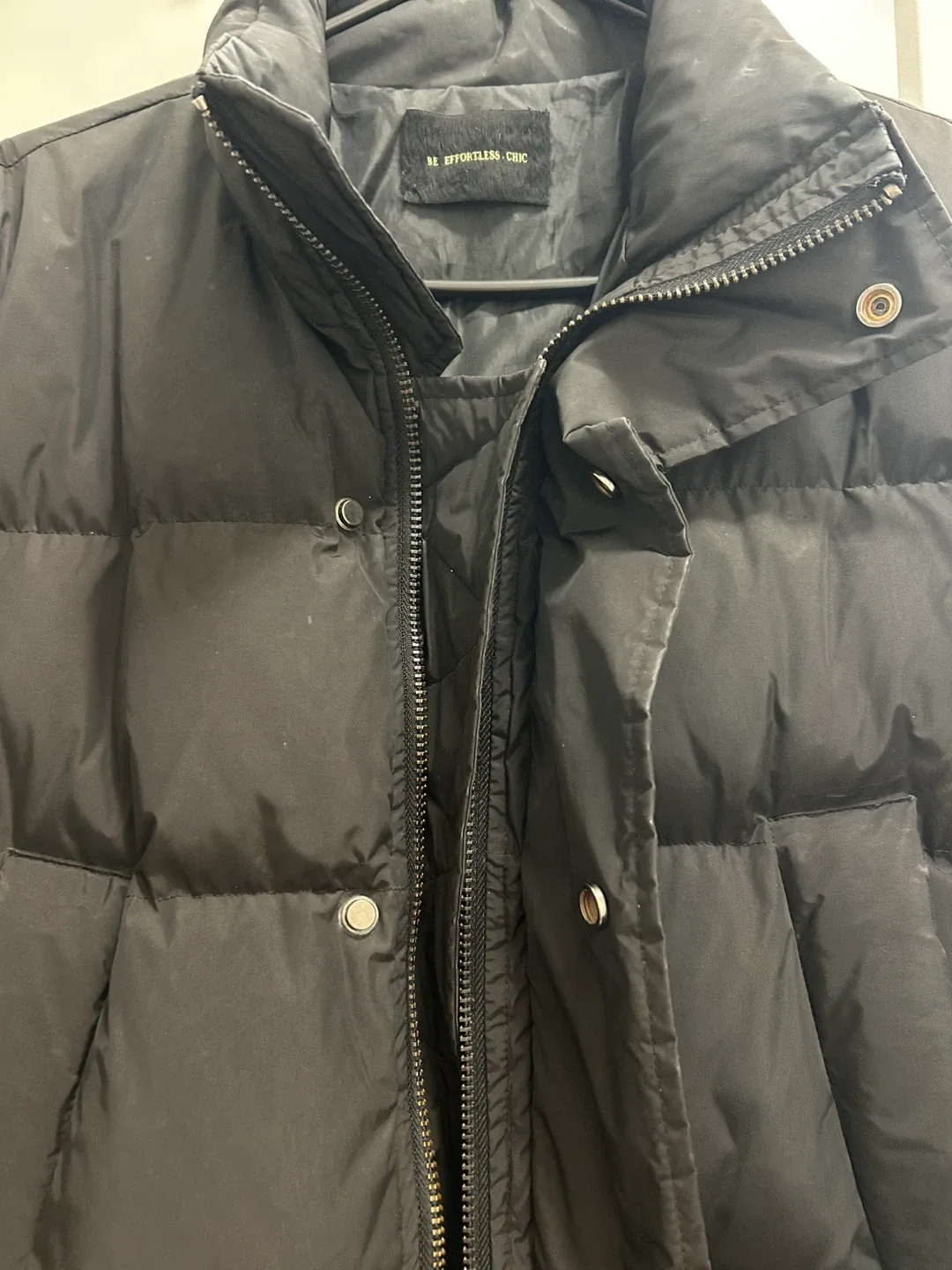 Chic Black Puffer Jacket - korean style image indicator(3)