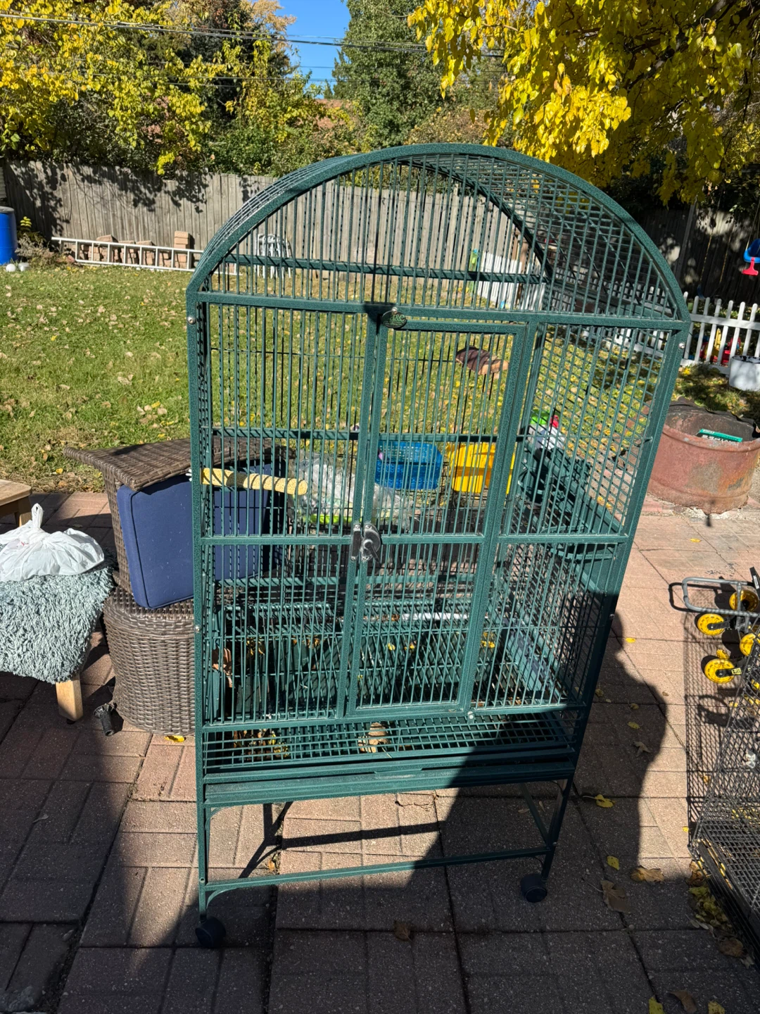 Large Green Bird Cage - 64" Tall