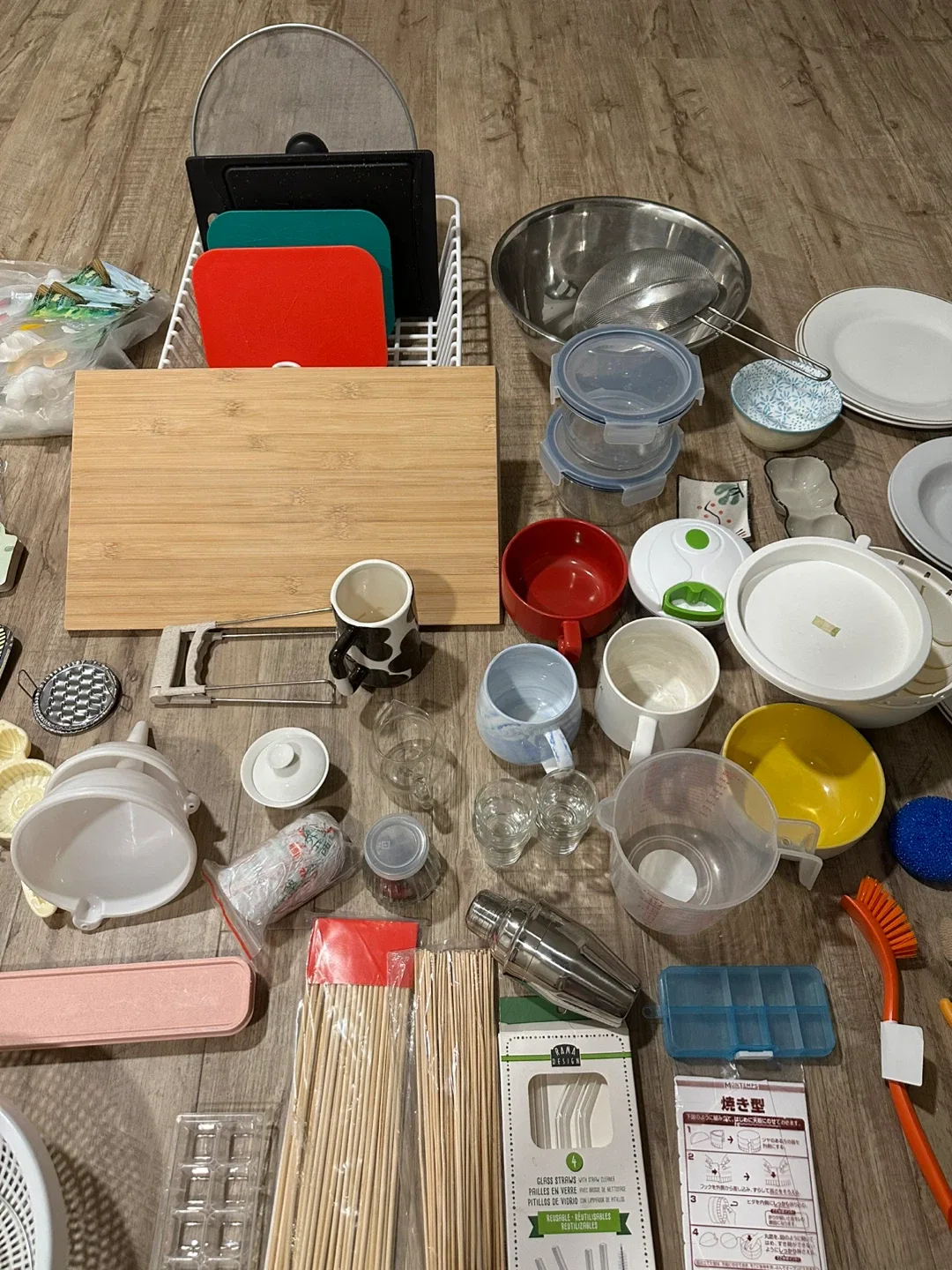 Assorted Kitchenware - Cutting Boards, Bowls, Utensils thumbnail