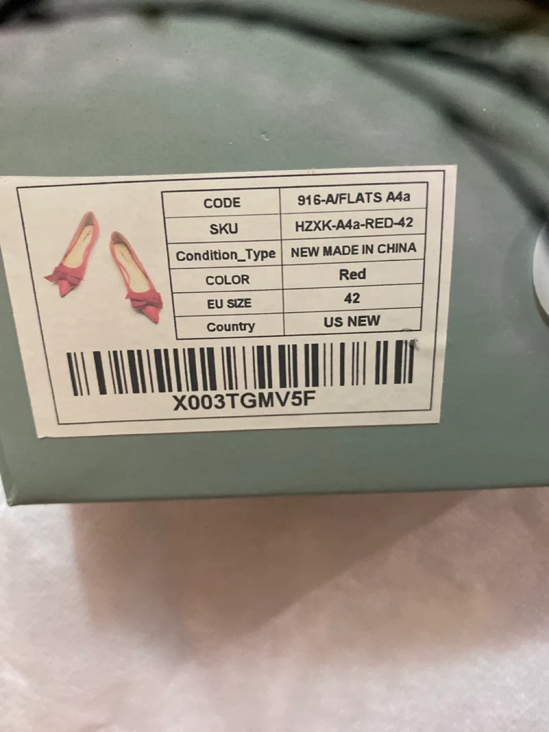 New C.Paravano Red Flats - Size 42 EU image indicator(3)