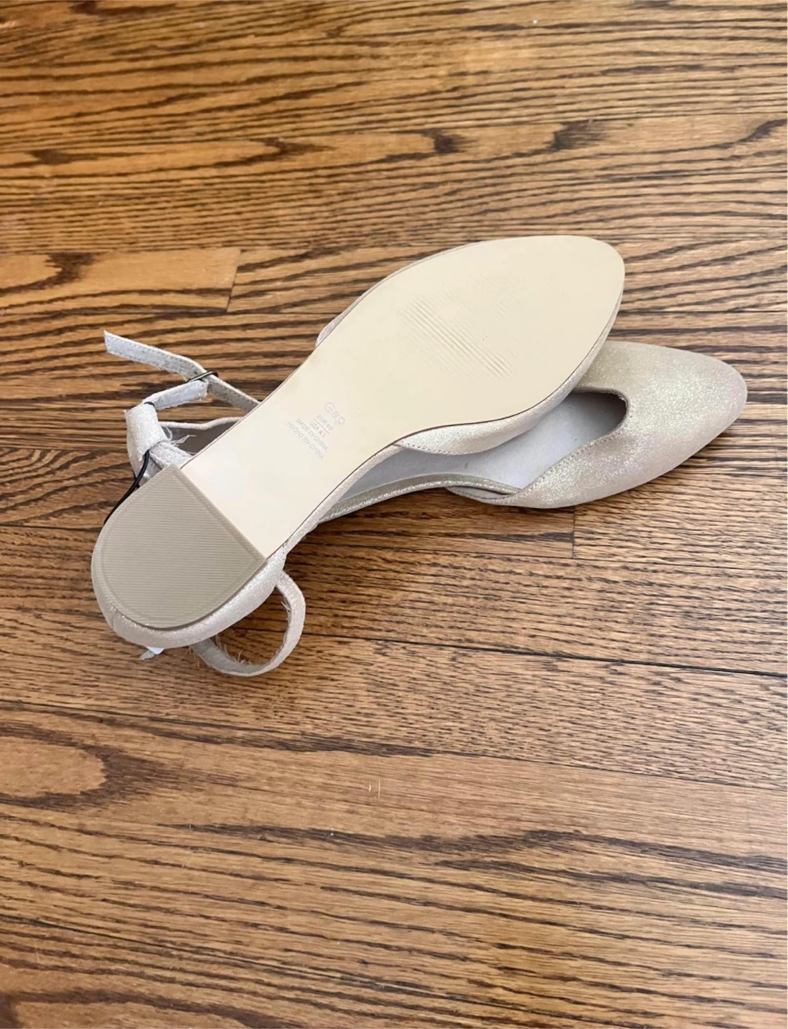 New GAP Gold Ankle Strap Flats - Size 8.5 - photo 3