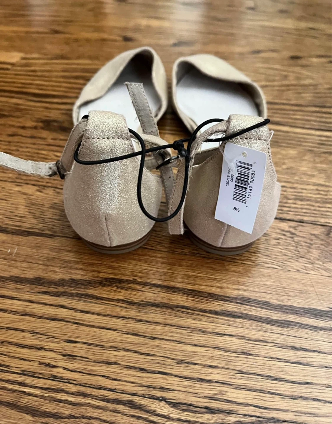 New GAP Gold Ankle Strap Flats - Size 8.5 - photo 2