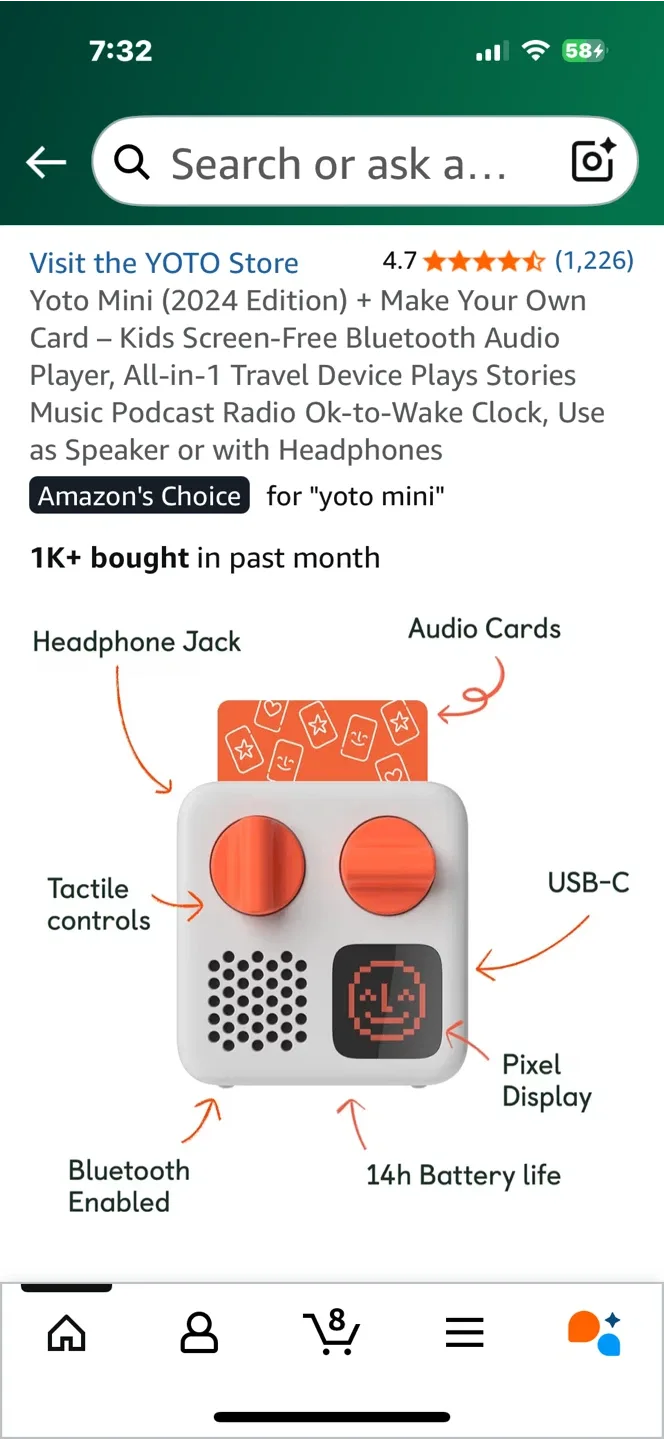 Yoto Mini (2024 Edition) Kids Audio Player image indicator(3)