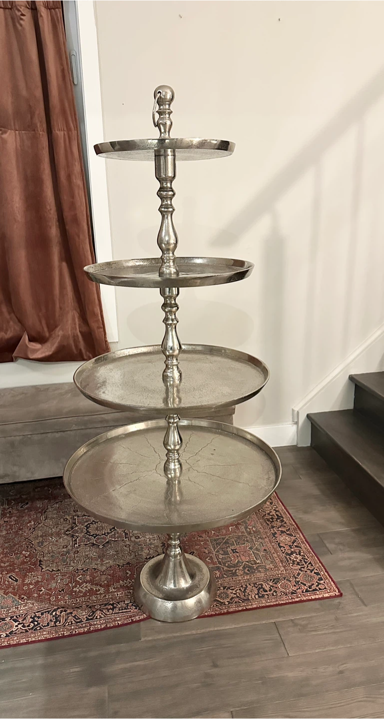 Silver Tiered Serving Stand- 5 Feet - $225 - Donlands/Mortimer