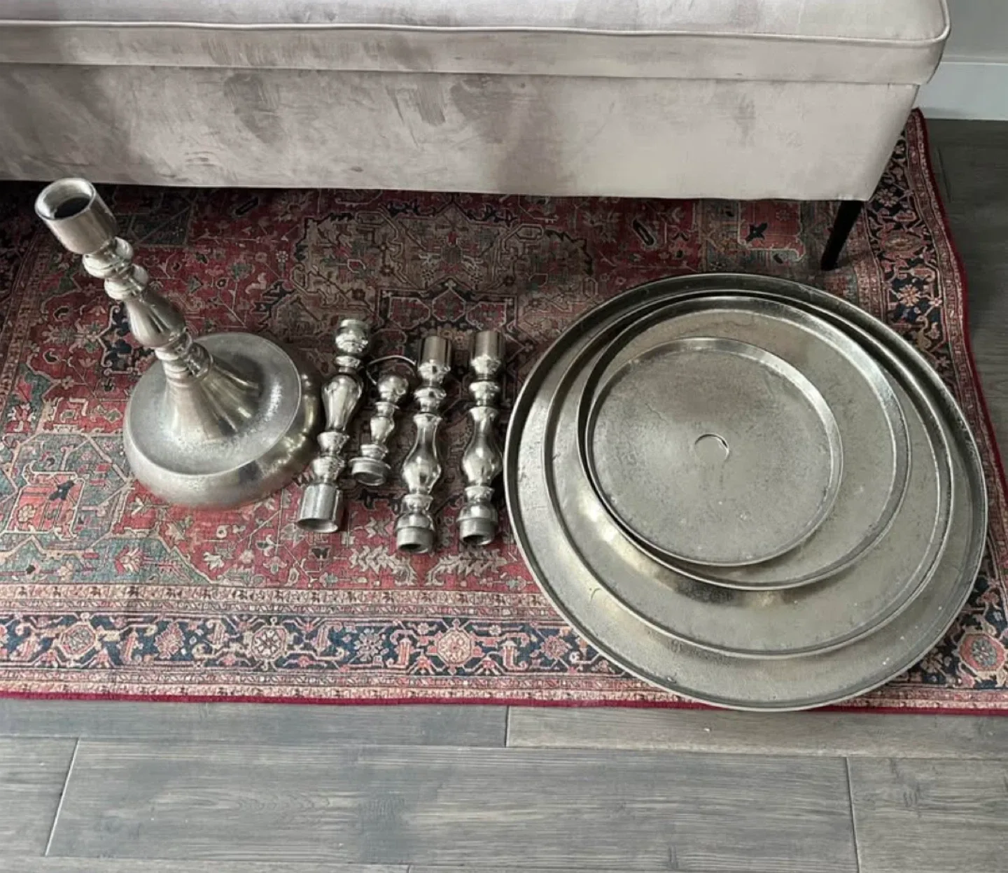 Silver Tiered Serving Stand- 5 Feet - $225 - Donlands/Mortimer image indicator(2)