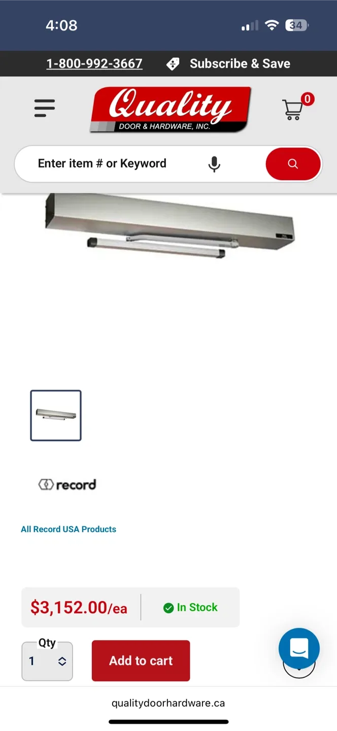 Record USA HA9-102-39 Low Energy Door Operator image indicator(3)