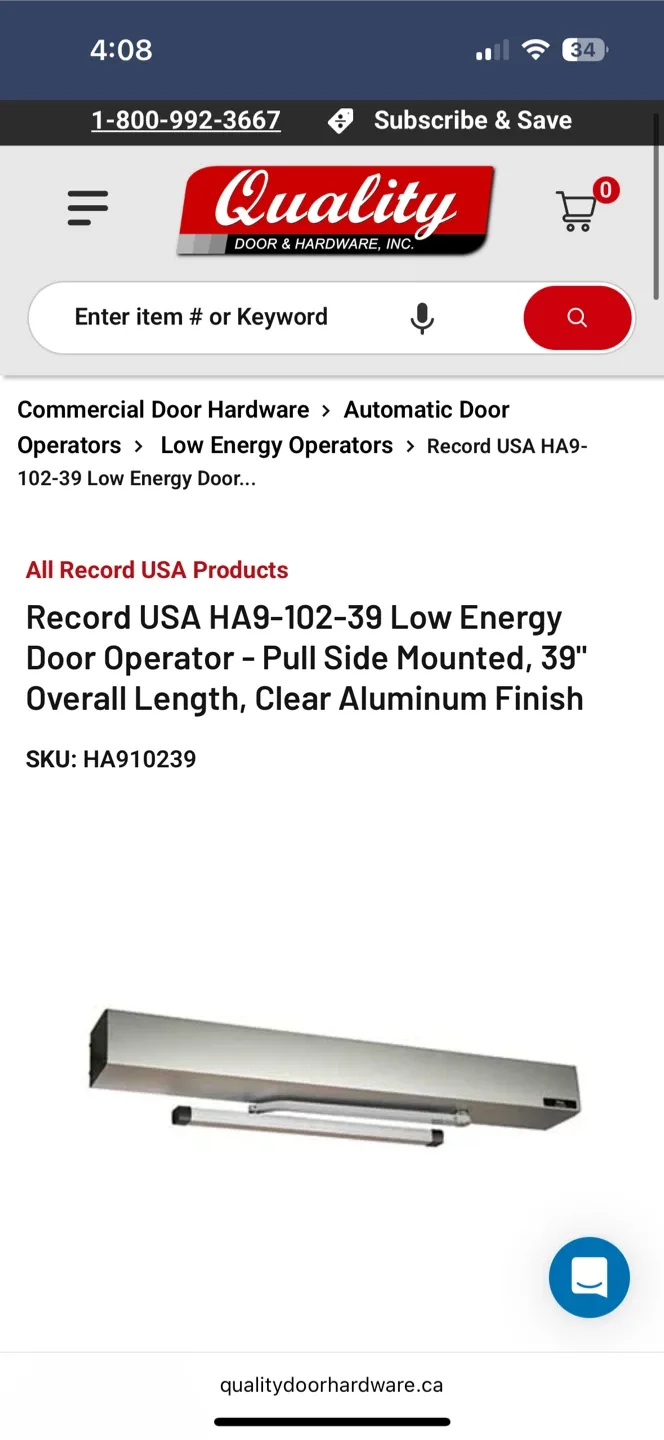 Record USA HA9-102-39 Low Energy Door Operator image indicator(2)