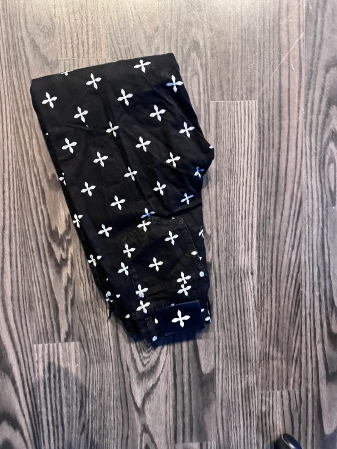 SMFK Black & White Patterned Jeans image indicator(3)