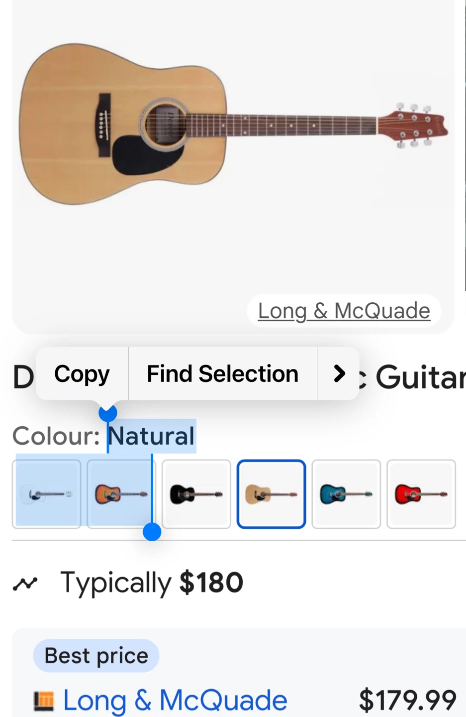 Denver DD44S-Natural Acoustic Guitar - photo 2