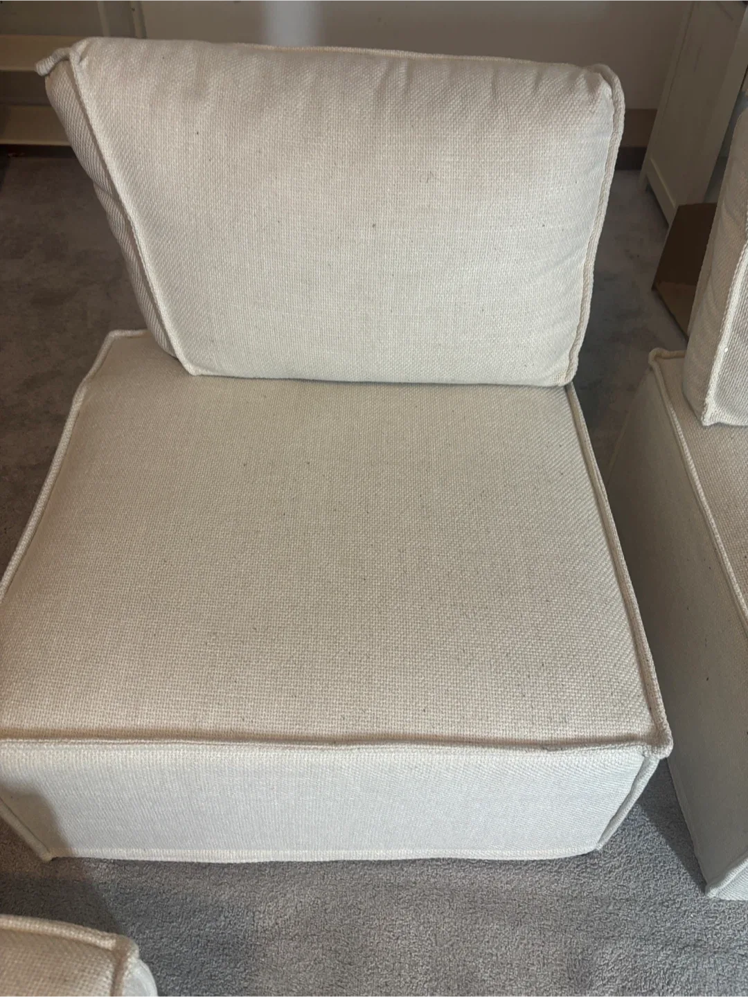 Comfortable Cream Sofa- Sold as set of 3/ Single image indicator(2)