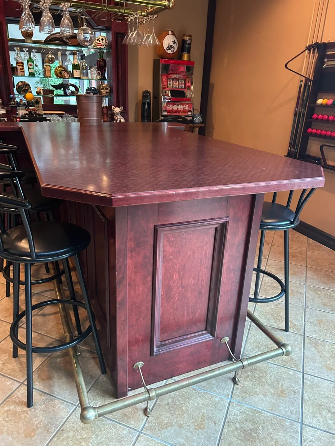 Custom Home Bar - Mahogany & Brass Accents image indicator(2)