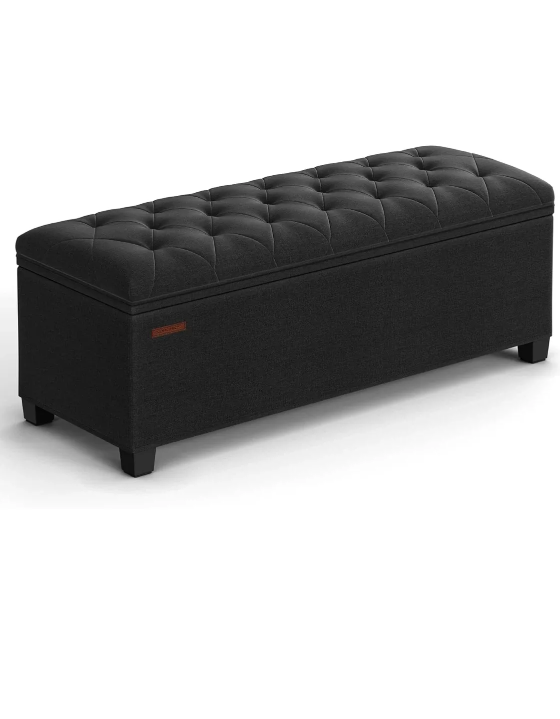 Entryway Ink Black Storage Ottoman Bench image indicator(8)