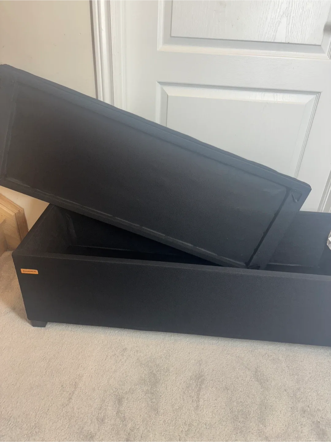 Entryway Ink Black Storage Ottoman Bench image indicator(5)