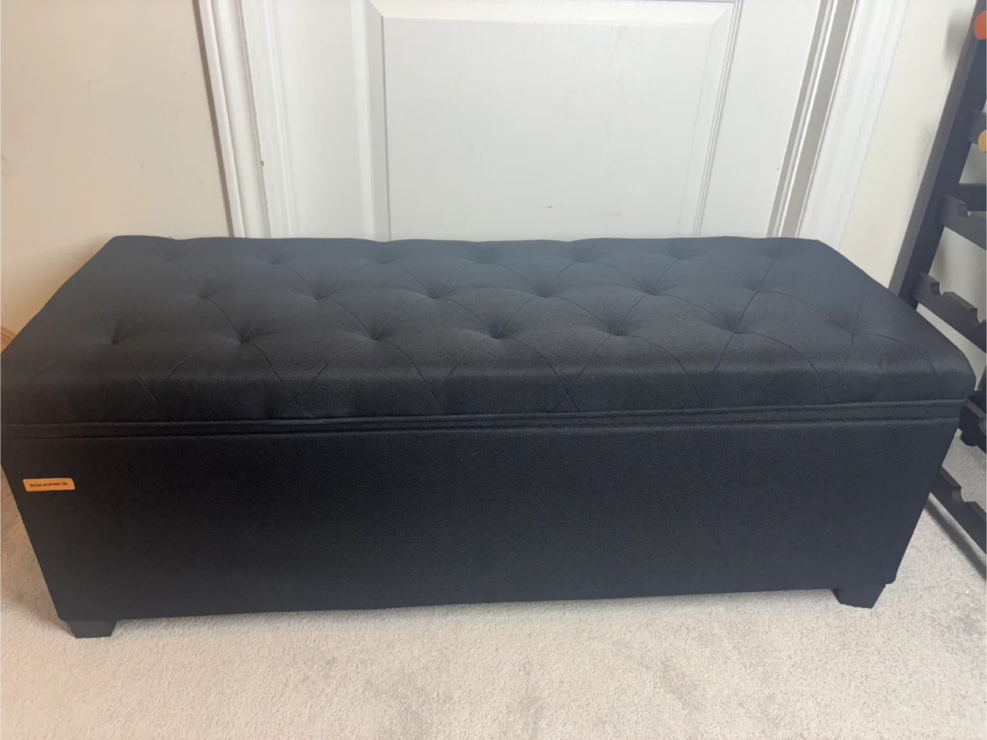 Entryway Ink Black Storage Ottoman Bench image indicator(4)