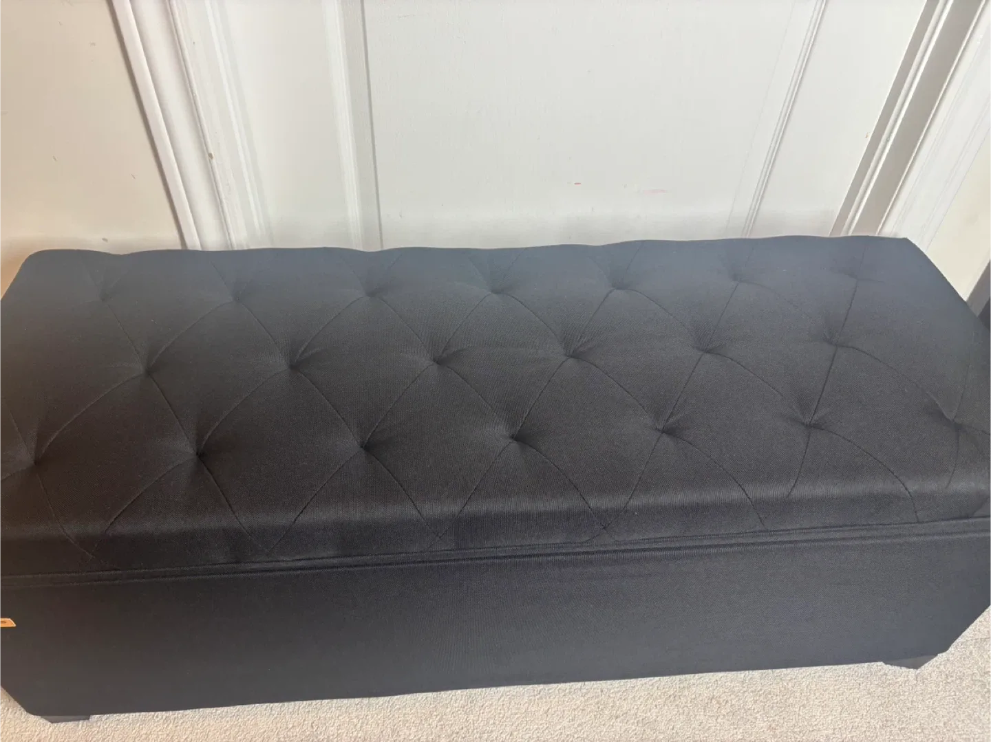 Entryway Ink Black Storage Ottoman Bench image indicator(6)