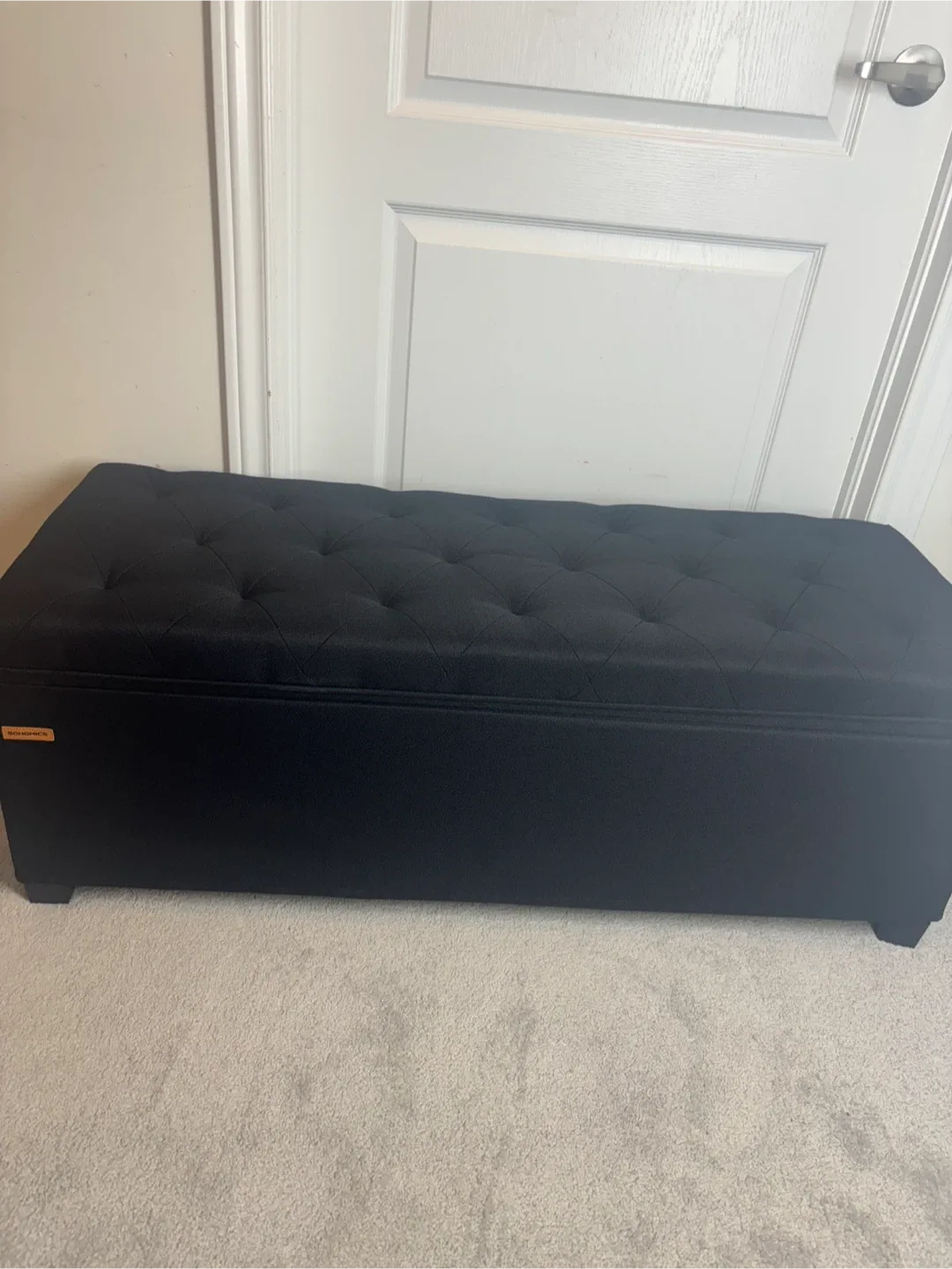 Entryway Ink Black Storage Ottoman Bench image indicator(3)