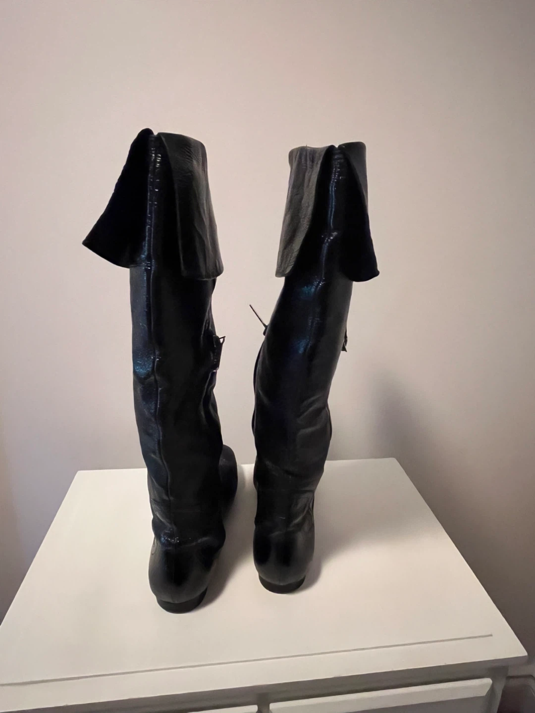 Guess Black Patent Leather Over-the-Knee Boots - photo 4