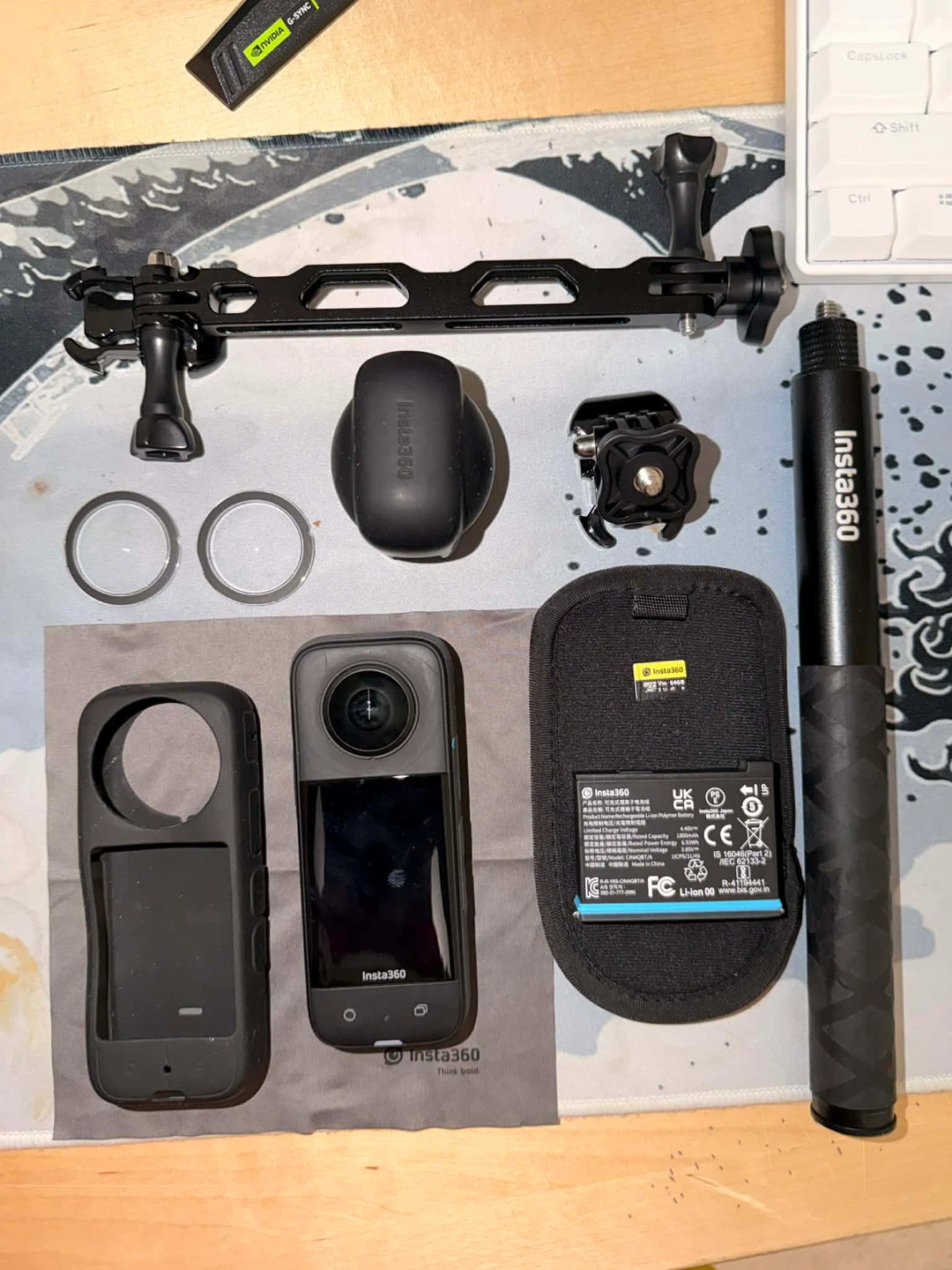 Insta360 Action Camera with Accessories