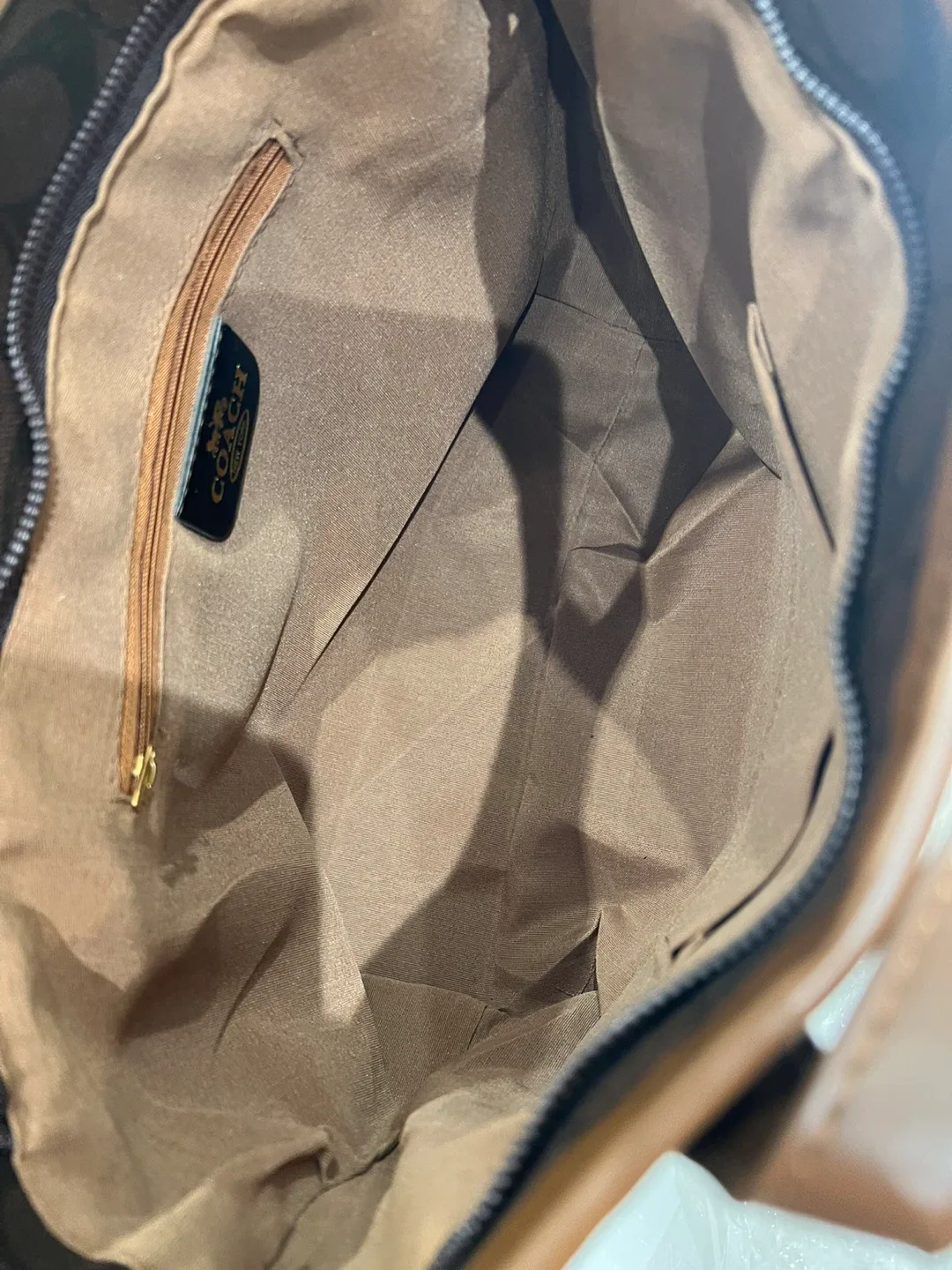 Brown coach Tote bag image indicator(4)