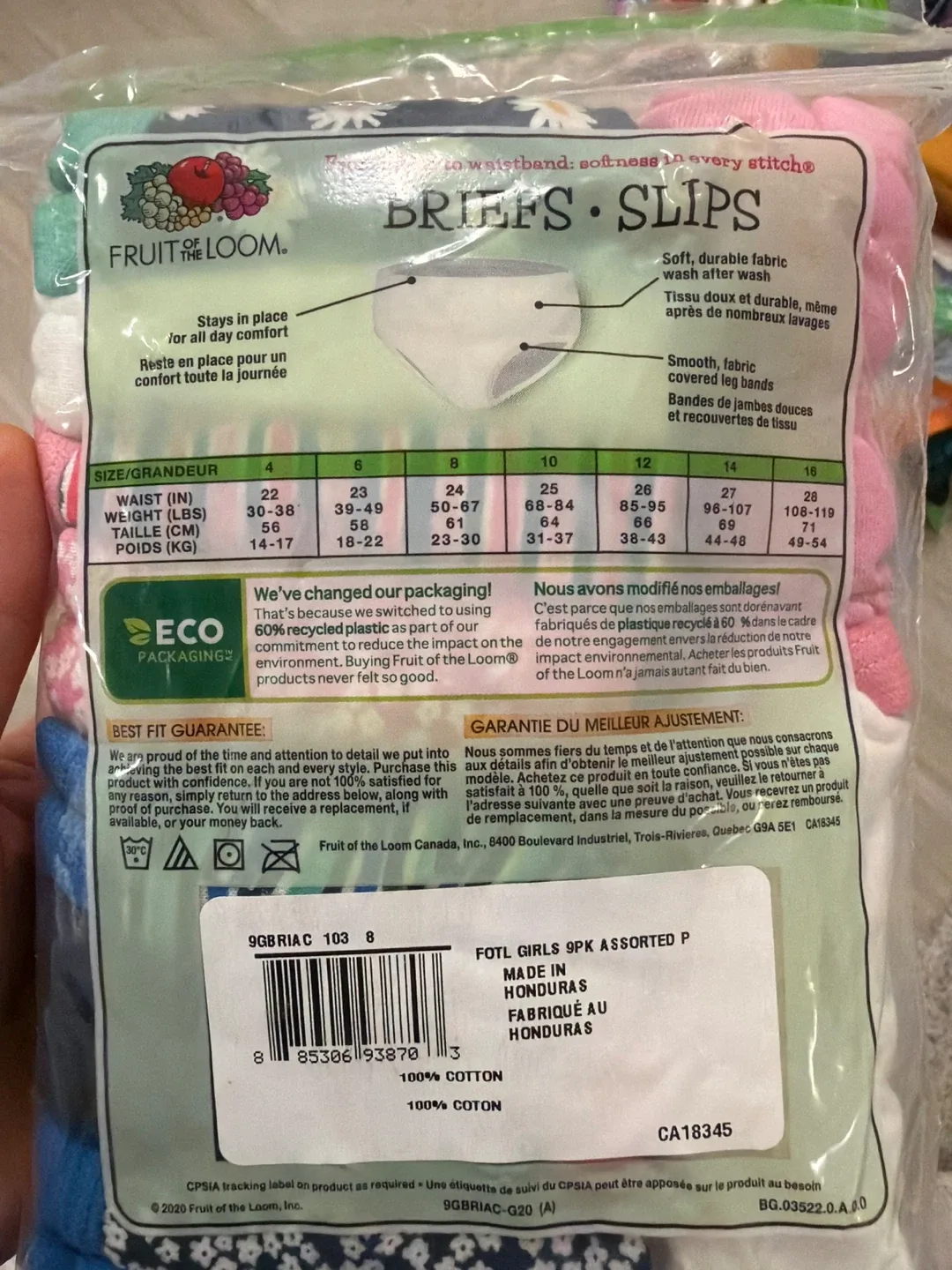 Fruit of the Loom 9-Pack Briefs - New! Girls image indicator(2)