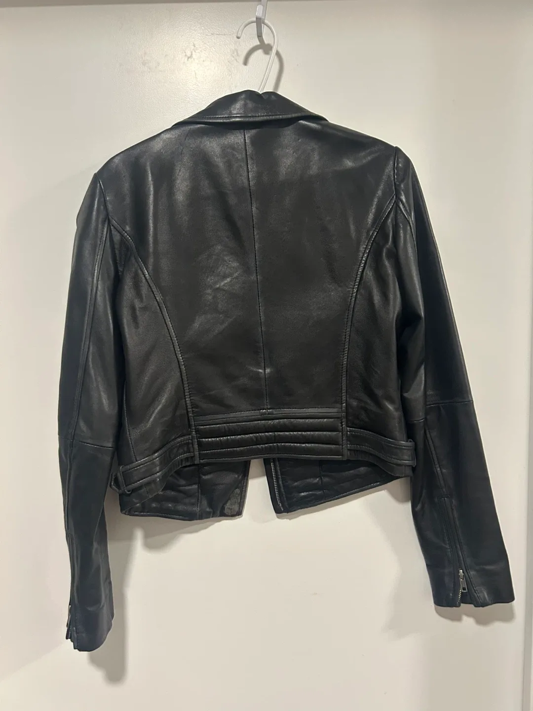 Barney's Leather Biker Jacket - Size 10 UK / 6 US image indicator(2)