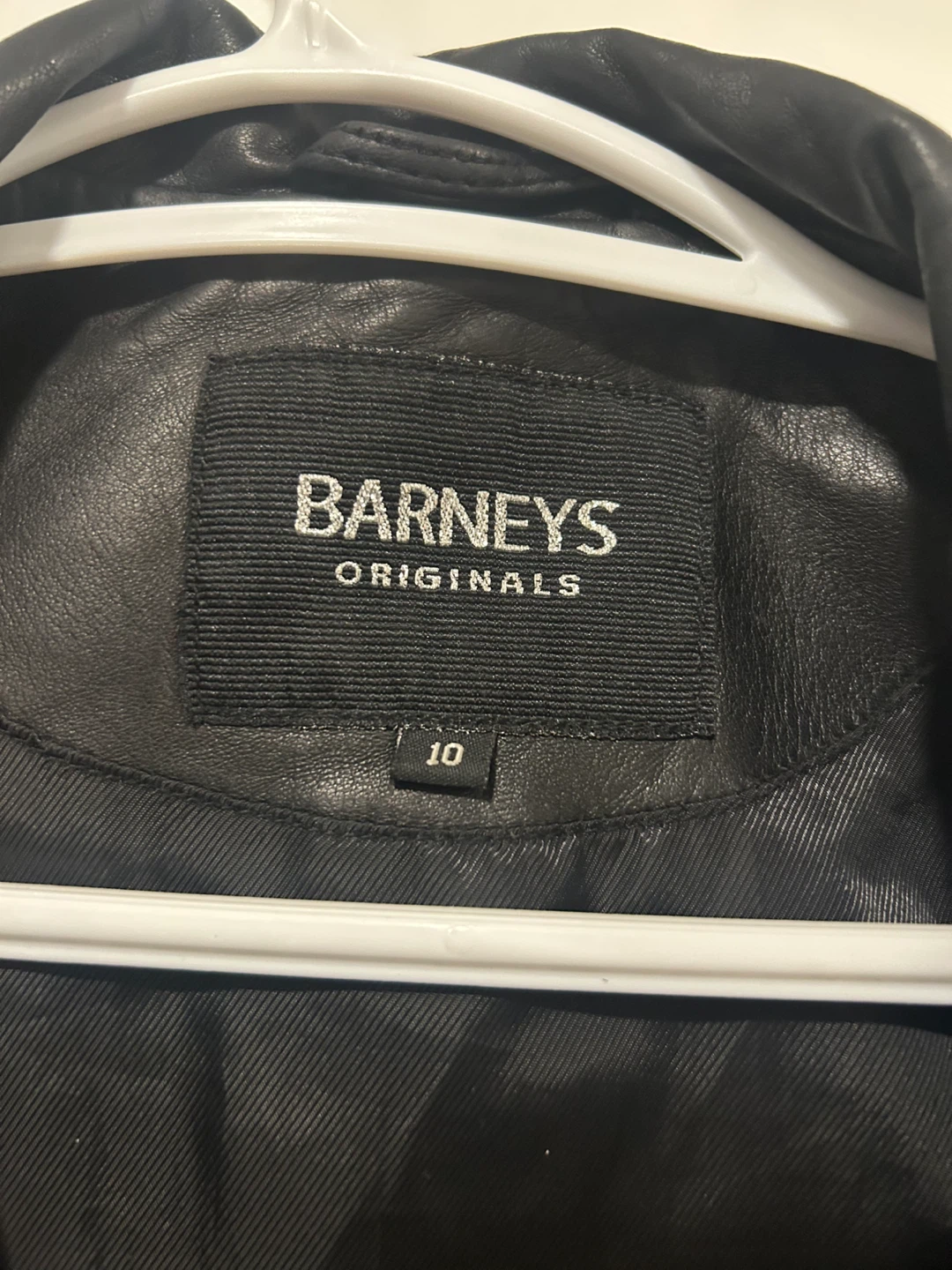 Barney's Leather Biker Jacket - Size 10 UK / 6 US - photo 3