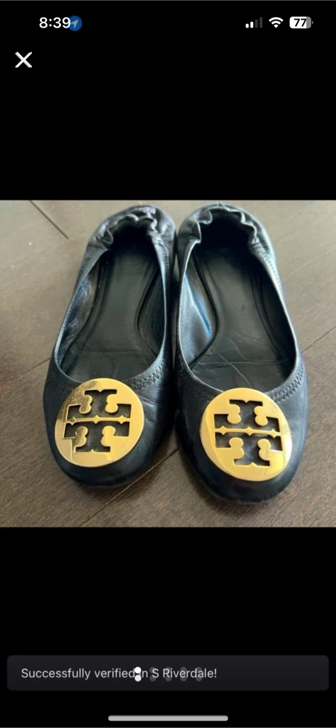 🥕Tory Burch Black Ballet Flats for $25