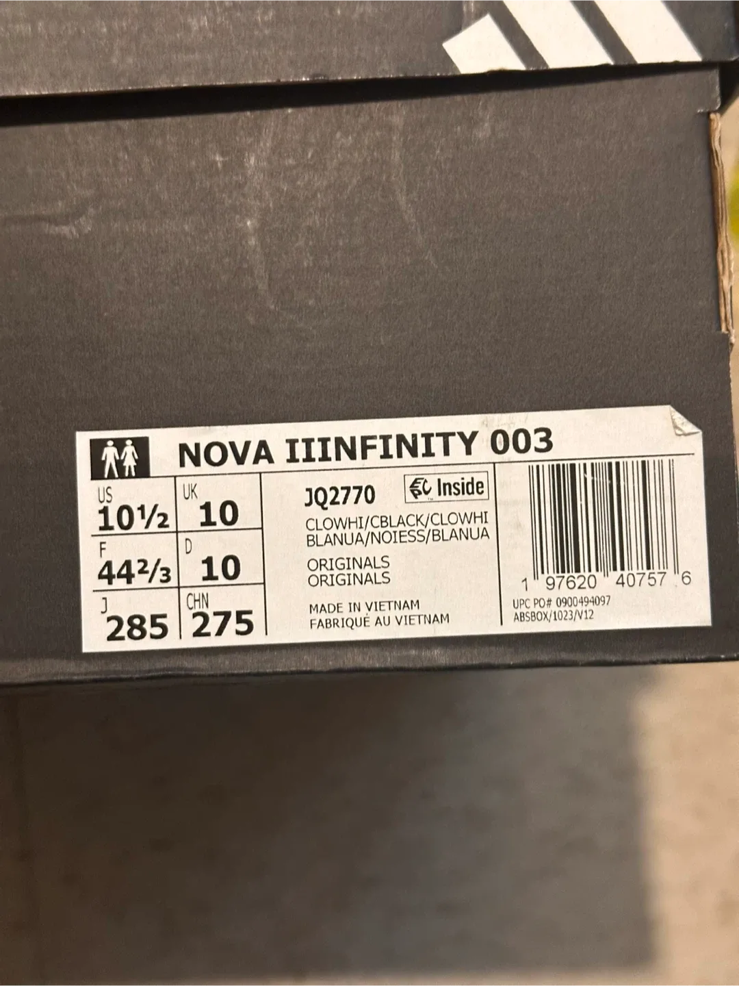 Adidas Nova III Infinity 003, US 10.5, White image indicator(2)