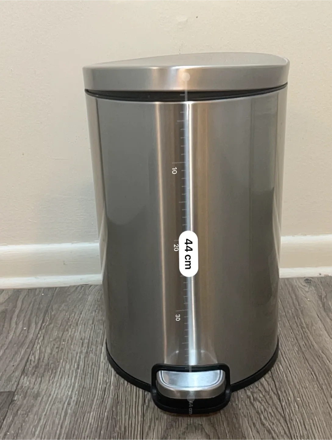 Stainless Steel Step Trash Can - 44cm Height