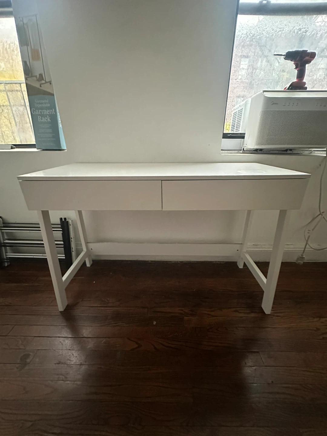 White Desk with Drawers