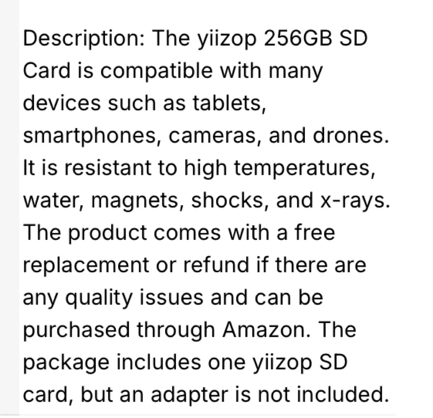 yiizop 256GB Memory SD Card - New image indicator(3)