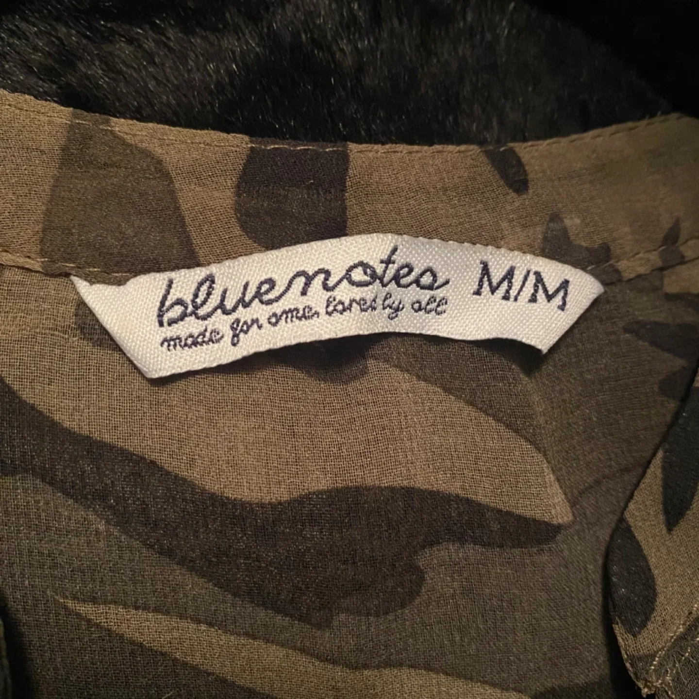 Bluenotes Sheer Camo Blouse - Size M 🥕 image indicator(4)