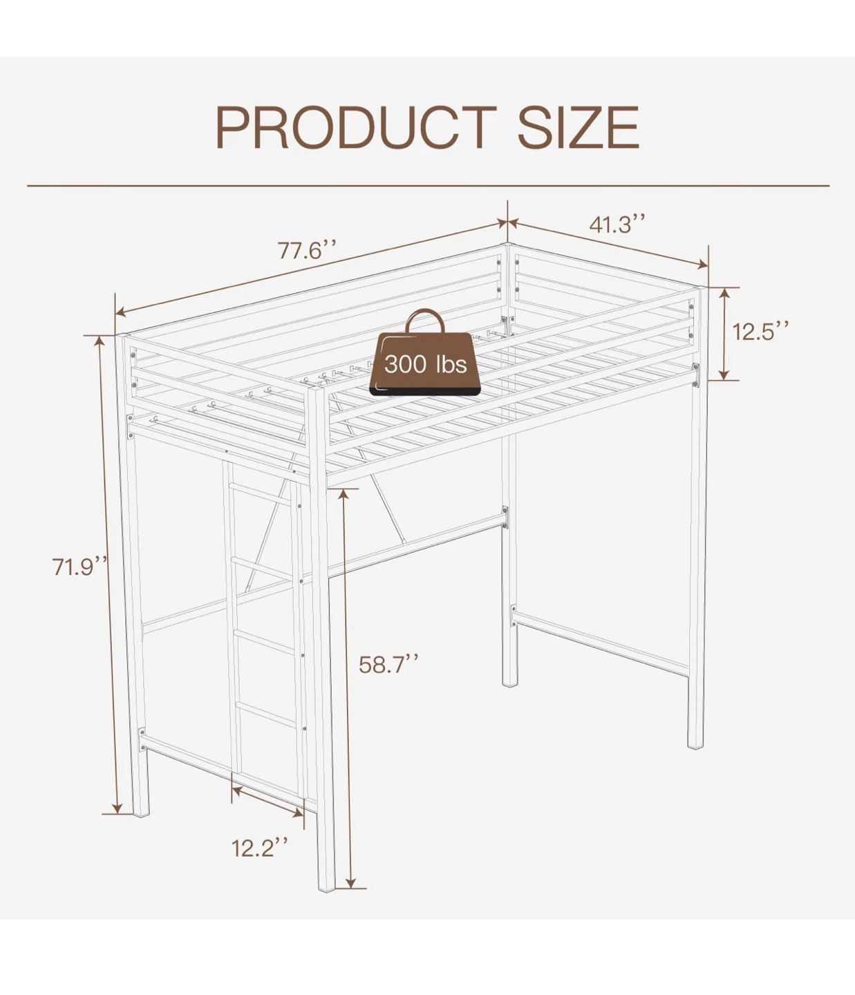 White loft bed on sale - photo 3