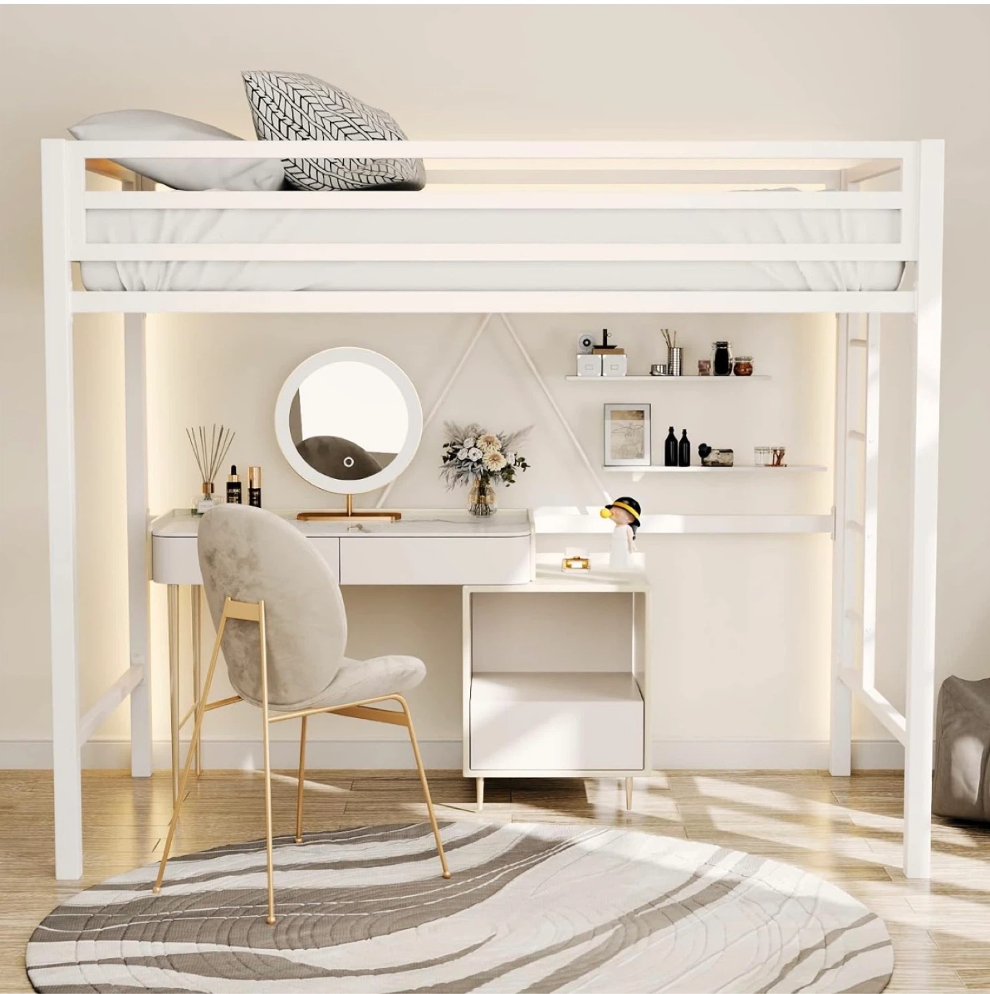 White loft bed on sale