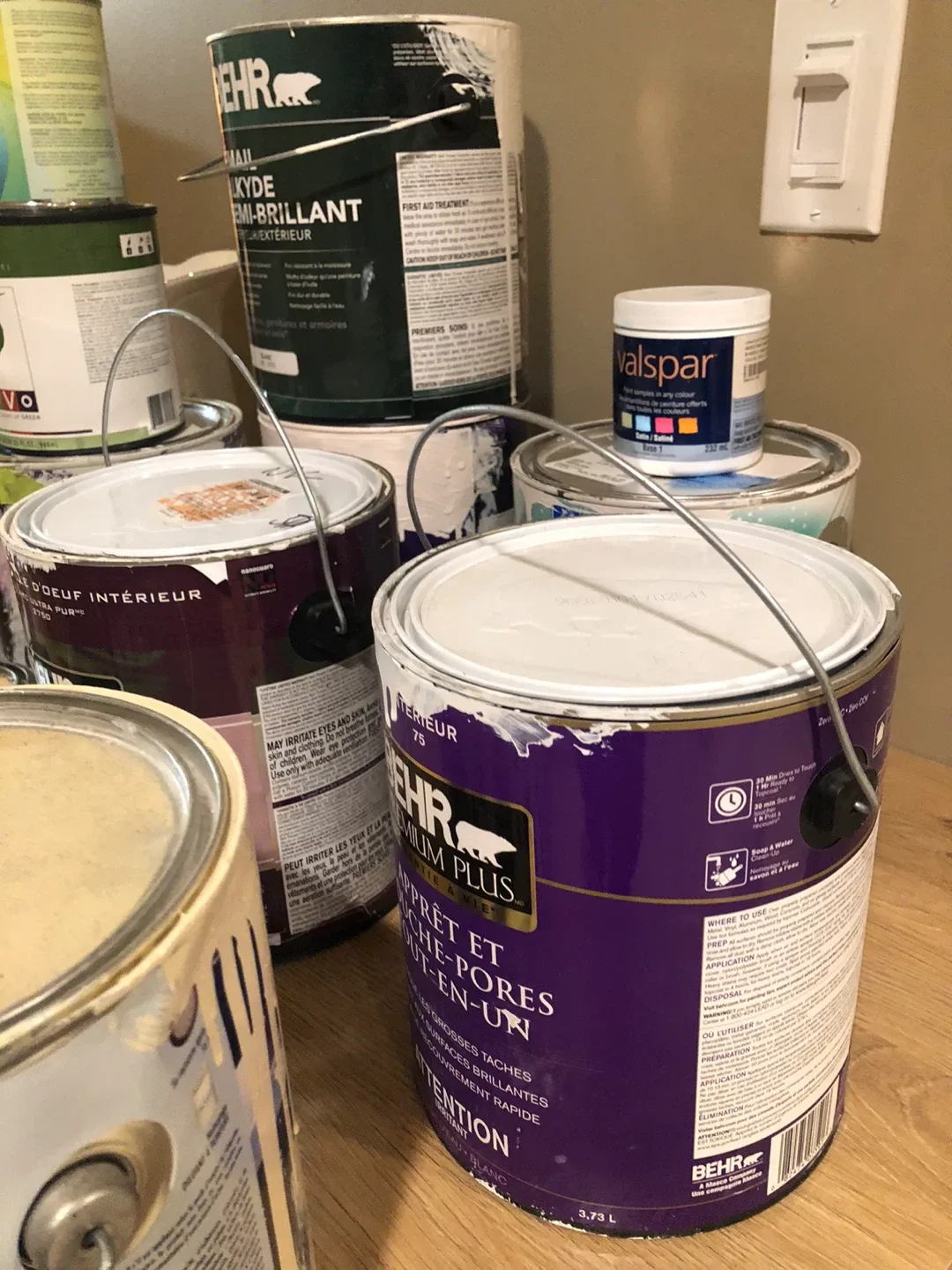 Mixed Paint Cans - Behr, Valspar, CIL, Dulux image indicator(2)