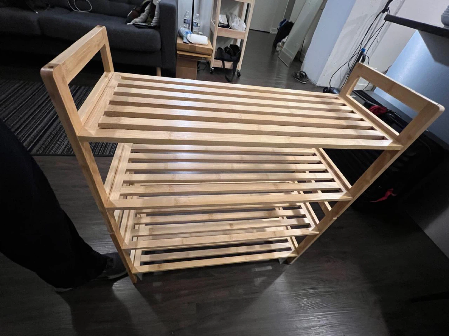 Bamboo 4-Tier Shoe Rack - photo 2
