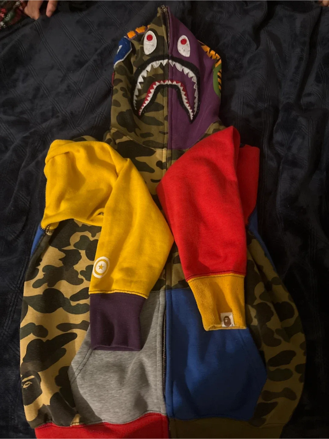 Bathing Ape Color Block Shark Hoodie !LTD! image indicator(3)