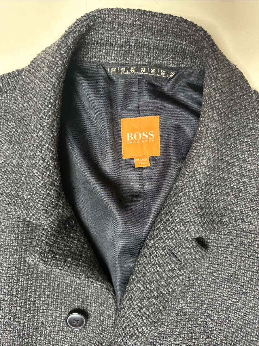 Hugo Boss Gray Wool Blend Overcoat - photo 2