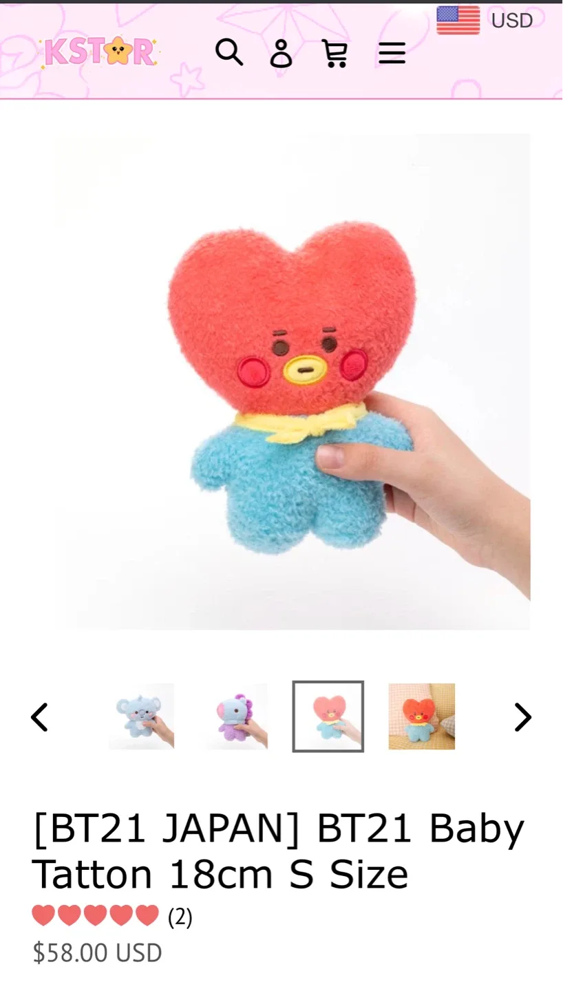 🧡BT21 Baby Tatton Plush🥕 image indicator(2)