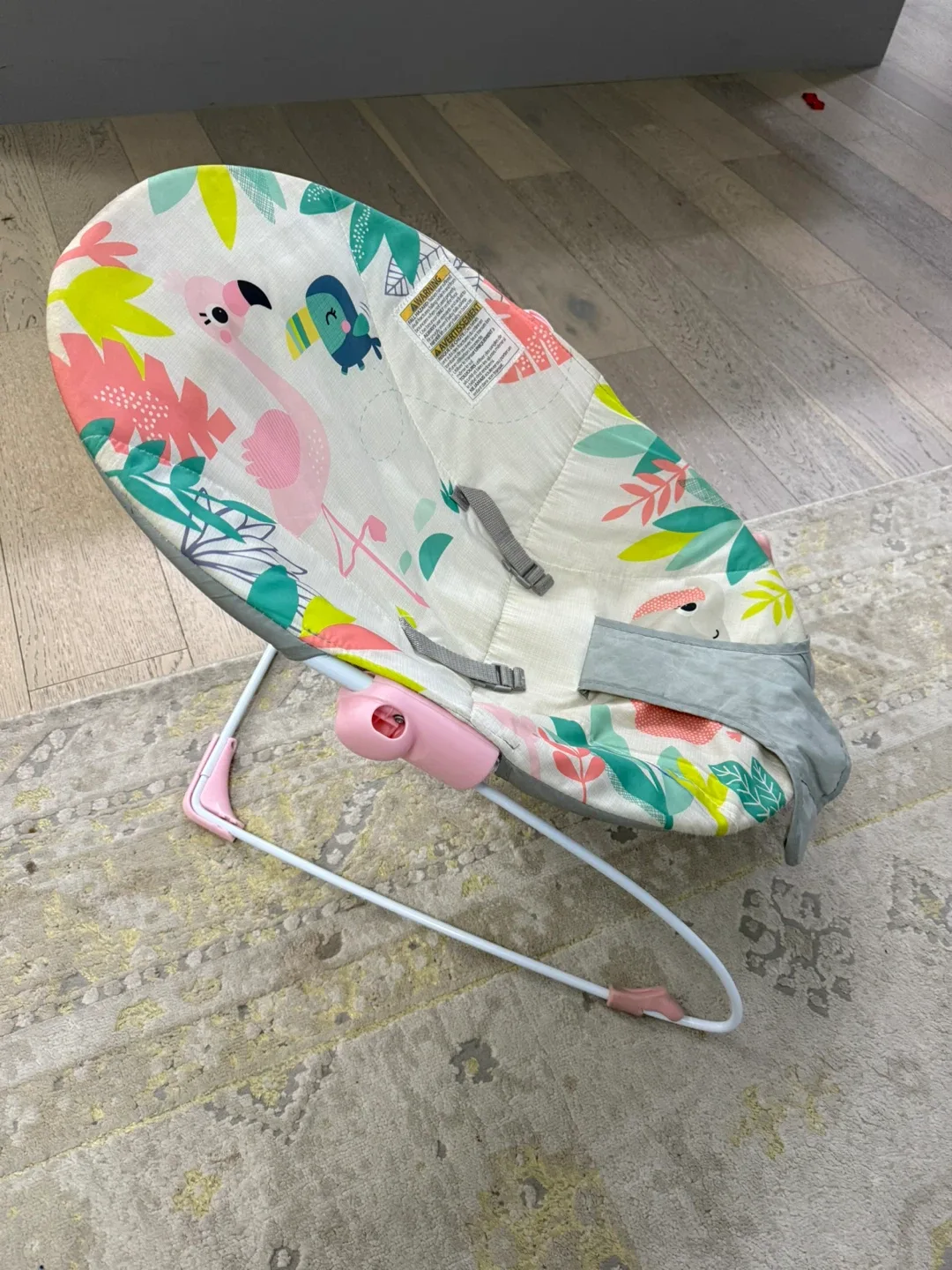 Baby Bouncer Seat with Flamingo Design image indicator(2)