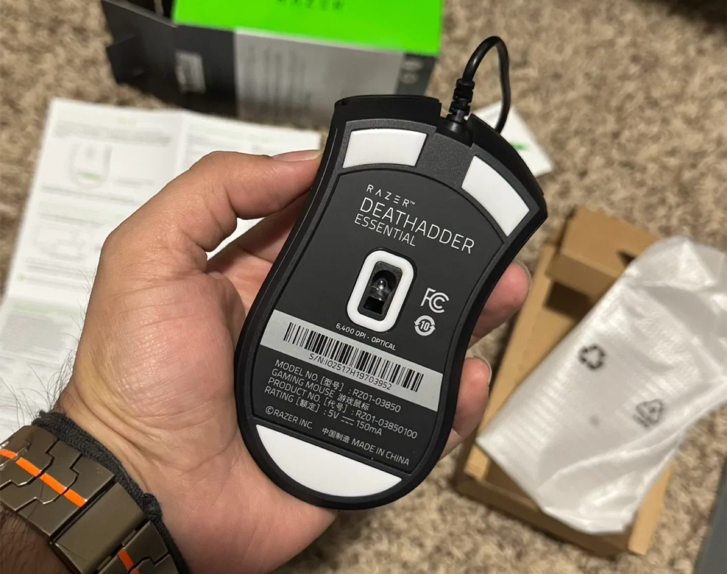 Razer New Gaming Mouse DeathAdder Essential image indicator(5)