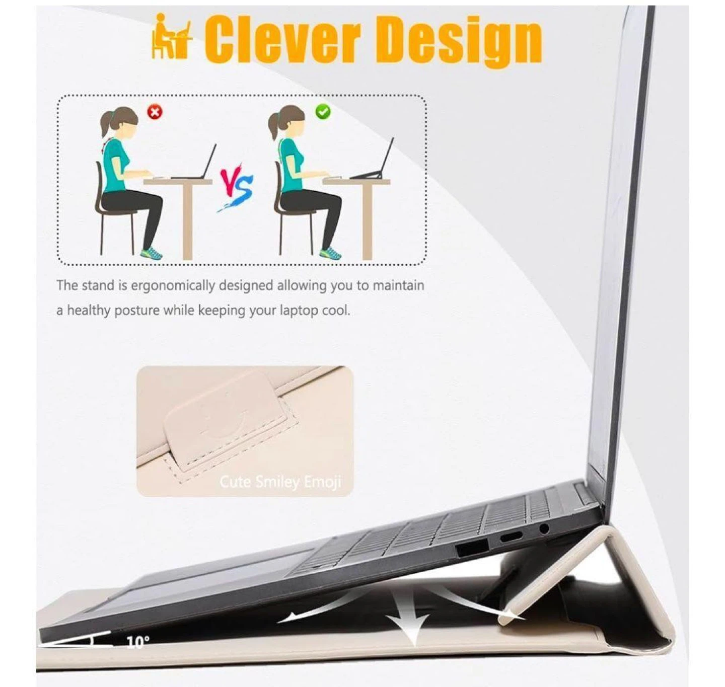 Laptop Sleeve with Stand and Pouch - photo 3