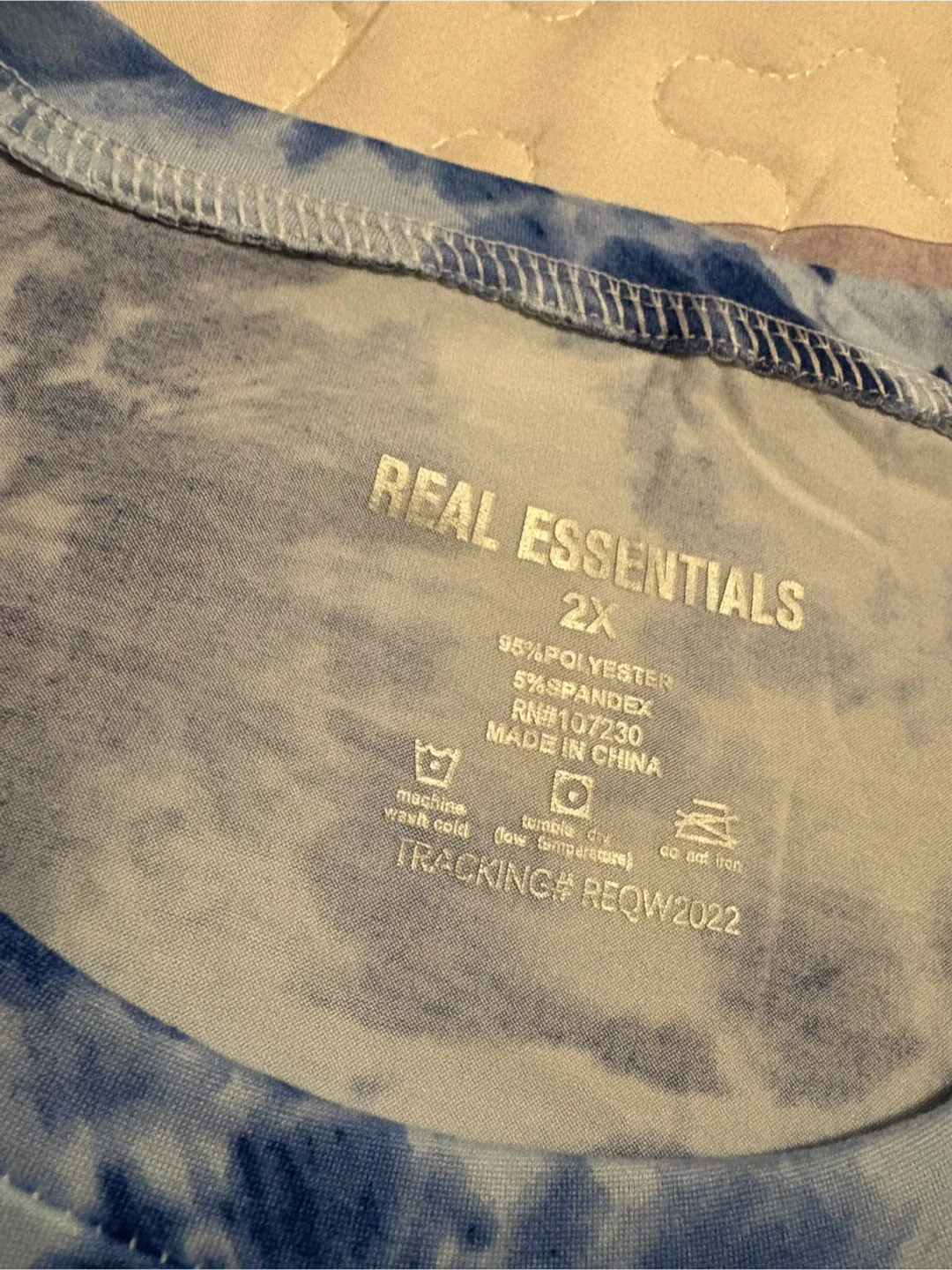 Real Essentials 2XL Blue Tie-Dye Loungewear Set image indicator(4)